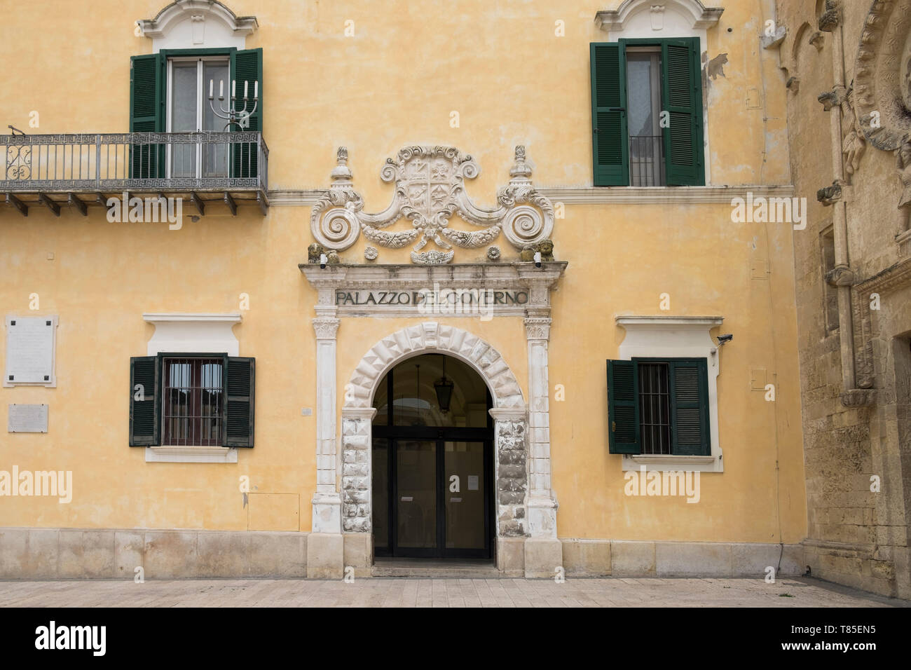 L'Italie, Matera, le Palazzo del Governo, governament Palace Banque D'Images