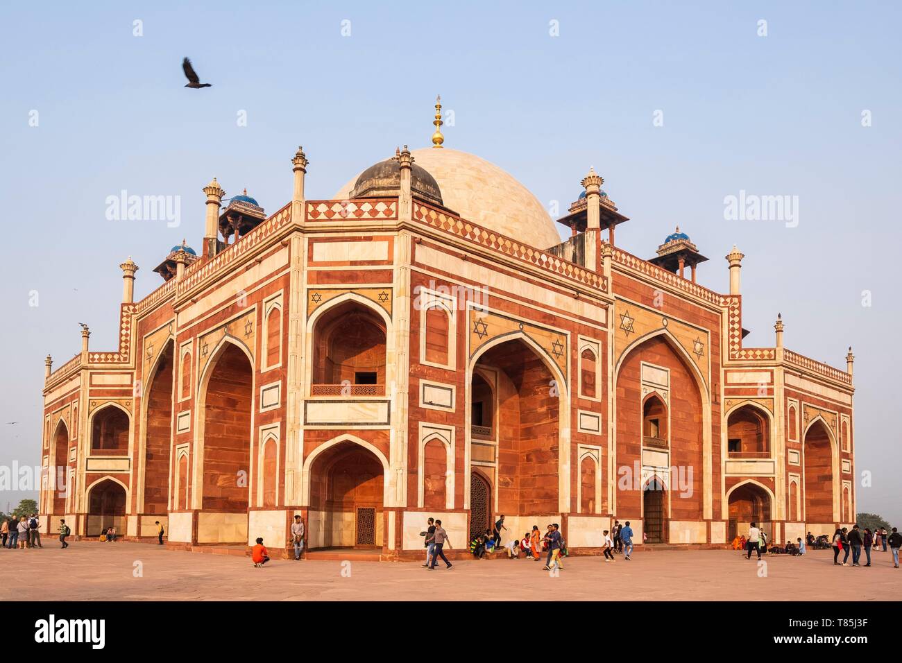 L'Inde, New Delhi, Tombe de Humayun, l'architecture moghole, complexe du patrimoine mondial de l'UNESCO, 16e siècle Tombe de Humayun Banque D'Images