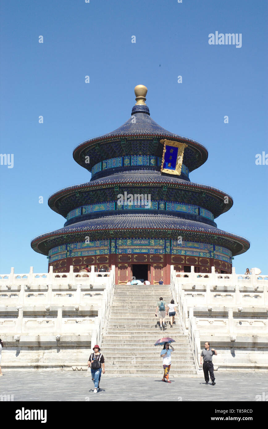 Salle de Prière pour les bonnes récoltes au Temple du Ciel, Beijing, Chine Banque D'Images