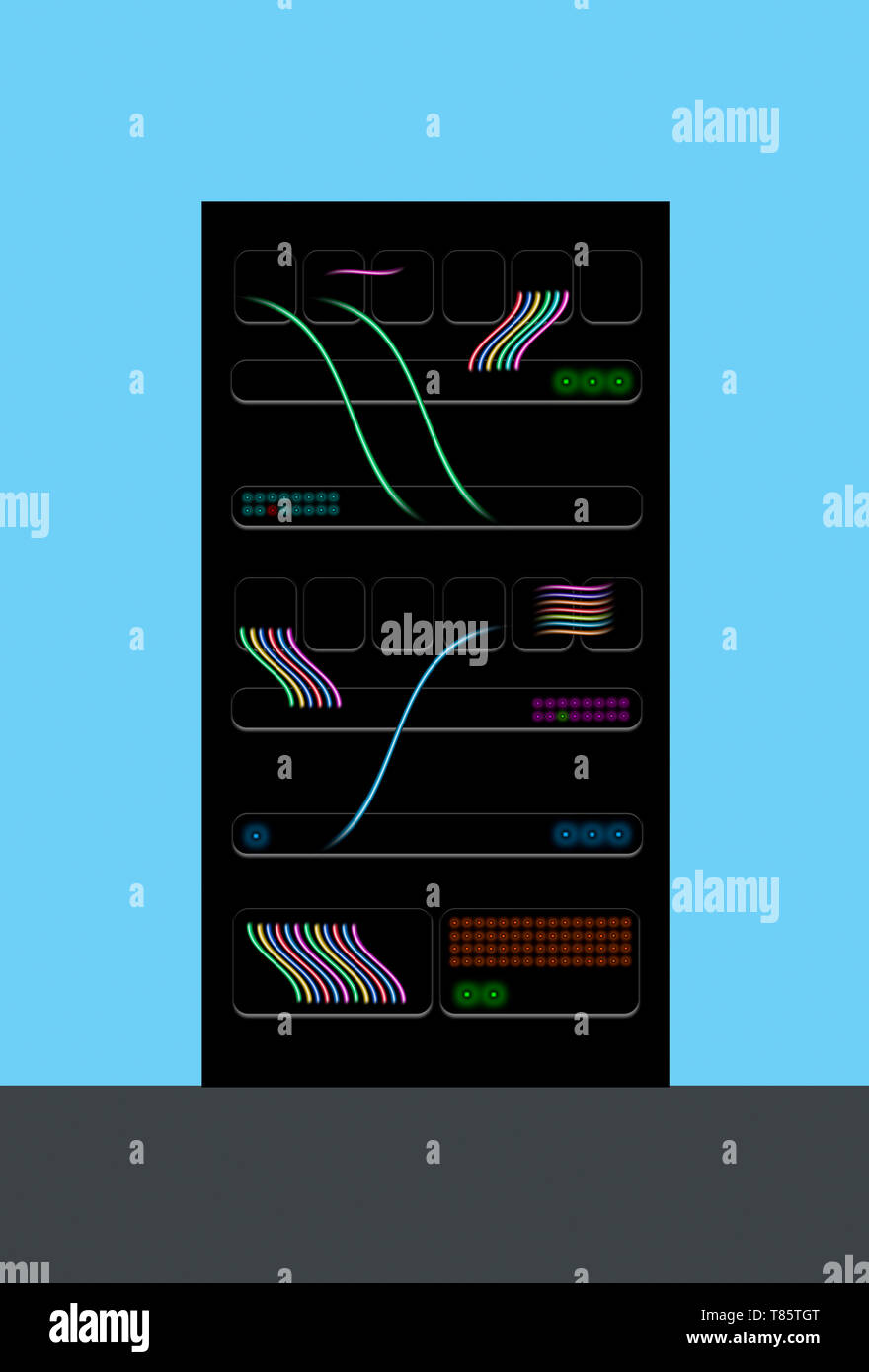 Serveur informatique, illustration Banque D'Images