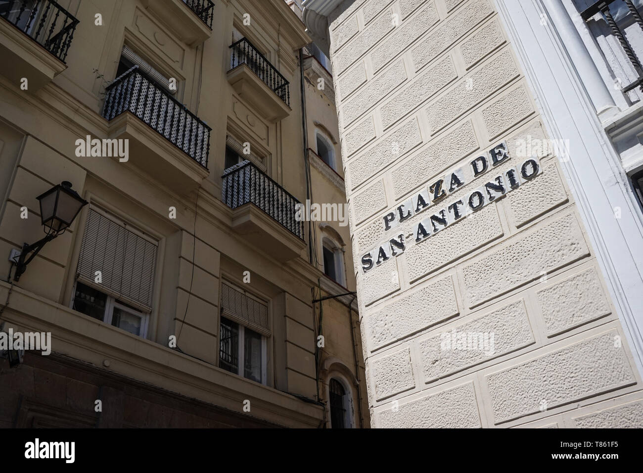 Plaza de San Antonio, Cadix, Mai 2019 Banque D'Images