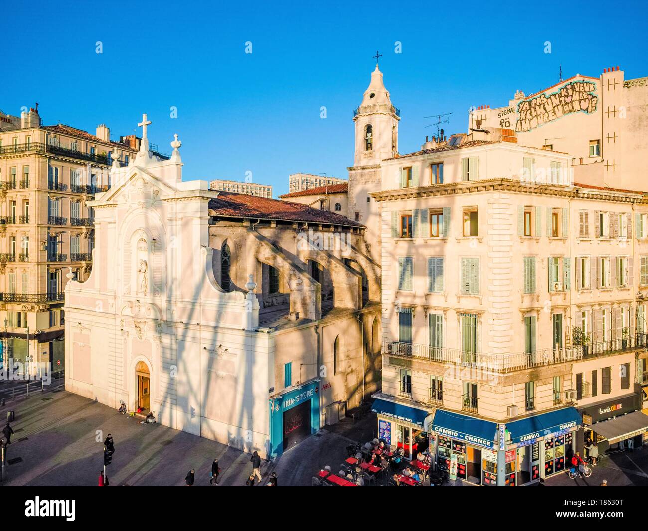 France, Bouches du Rhône, Marseille, centre-ville, l'église Saint Ferreol les Augustins Banque D'Images