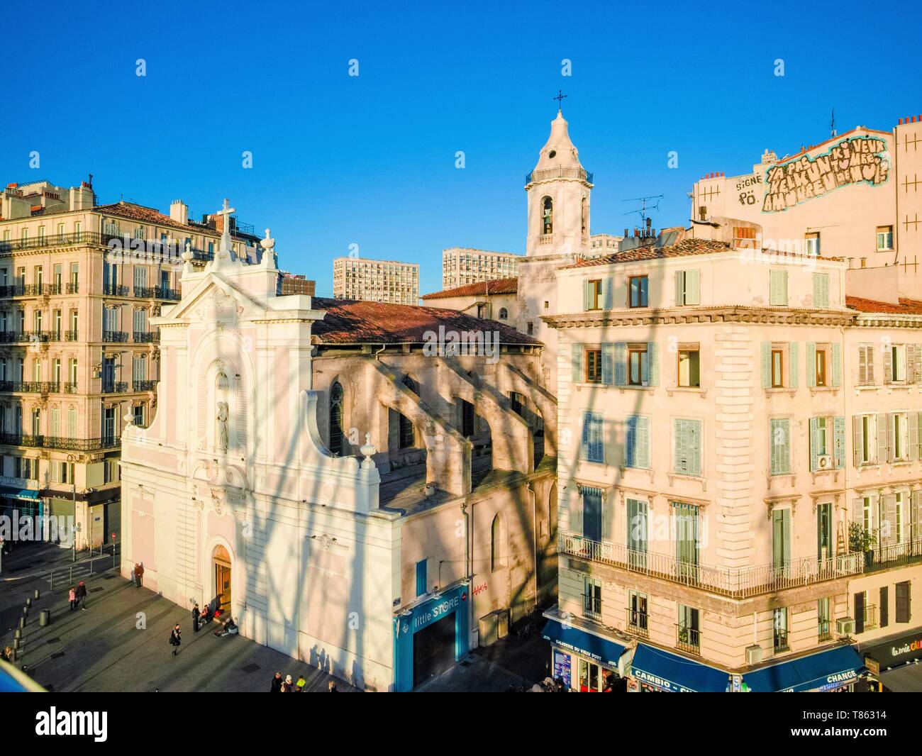 France, Bouches du Rhône, Marseille, centre-ville, l'église Saint Ferreol les Augustins Banque D'Images