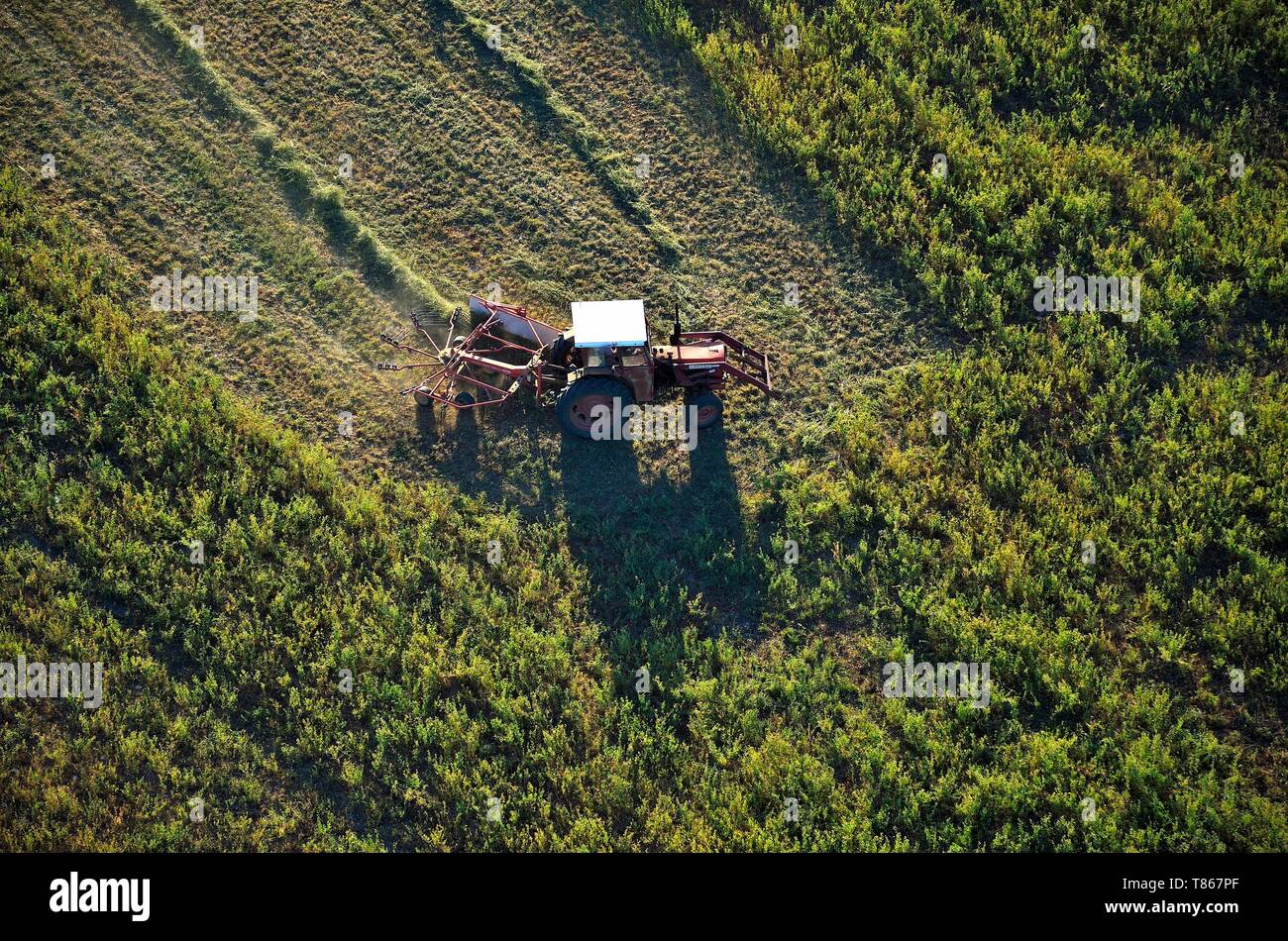 La France, l'Yonne, parc naturel régional du Morvan, près de Vézelay campagne (vue aérienne) Banque D'Images