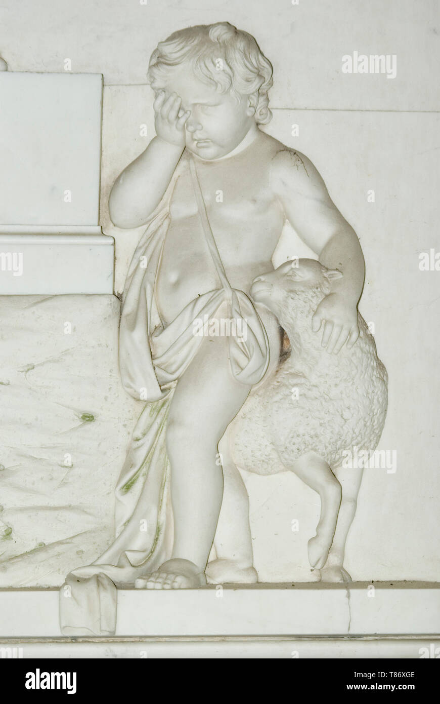 Détail du monument à Anna Maria Tollemache Banque D'Images