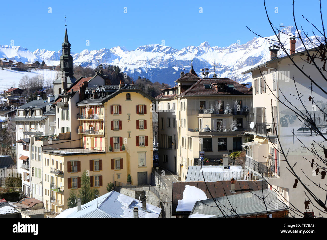 Village. Saint-Gervais-les-Bains. / Village. Saint-Gervais-les-Bains. Banque D'Images