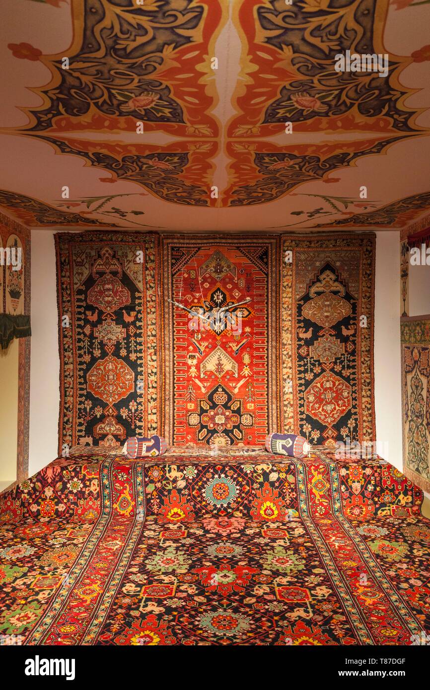 L'Azerbaïdjan, Bakou, Bulvar Promenade, musée de tapis, de l'intérieur Banque D'Images