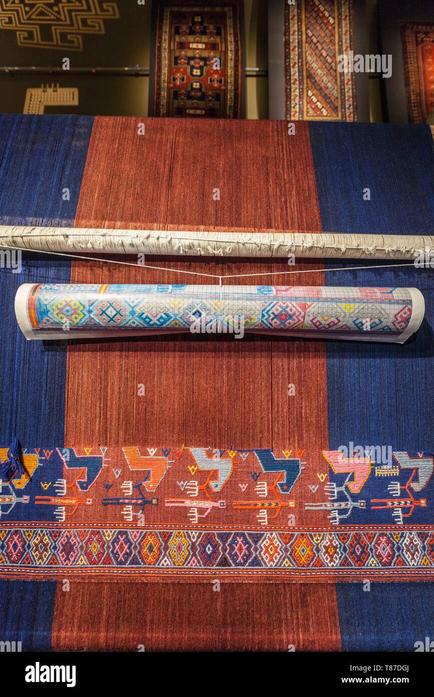 L'Azerbaïdjan, Bakou, Bulvar Promenade, musée de tapis, de l'intérieur Banque D'Images