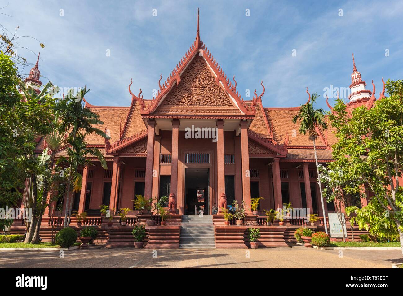 Cambodge, Phnom Penh, Musée National de Cambodge, extérieur Banque D'Images