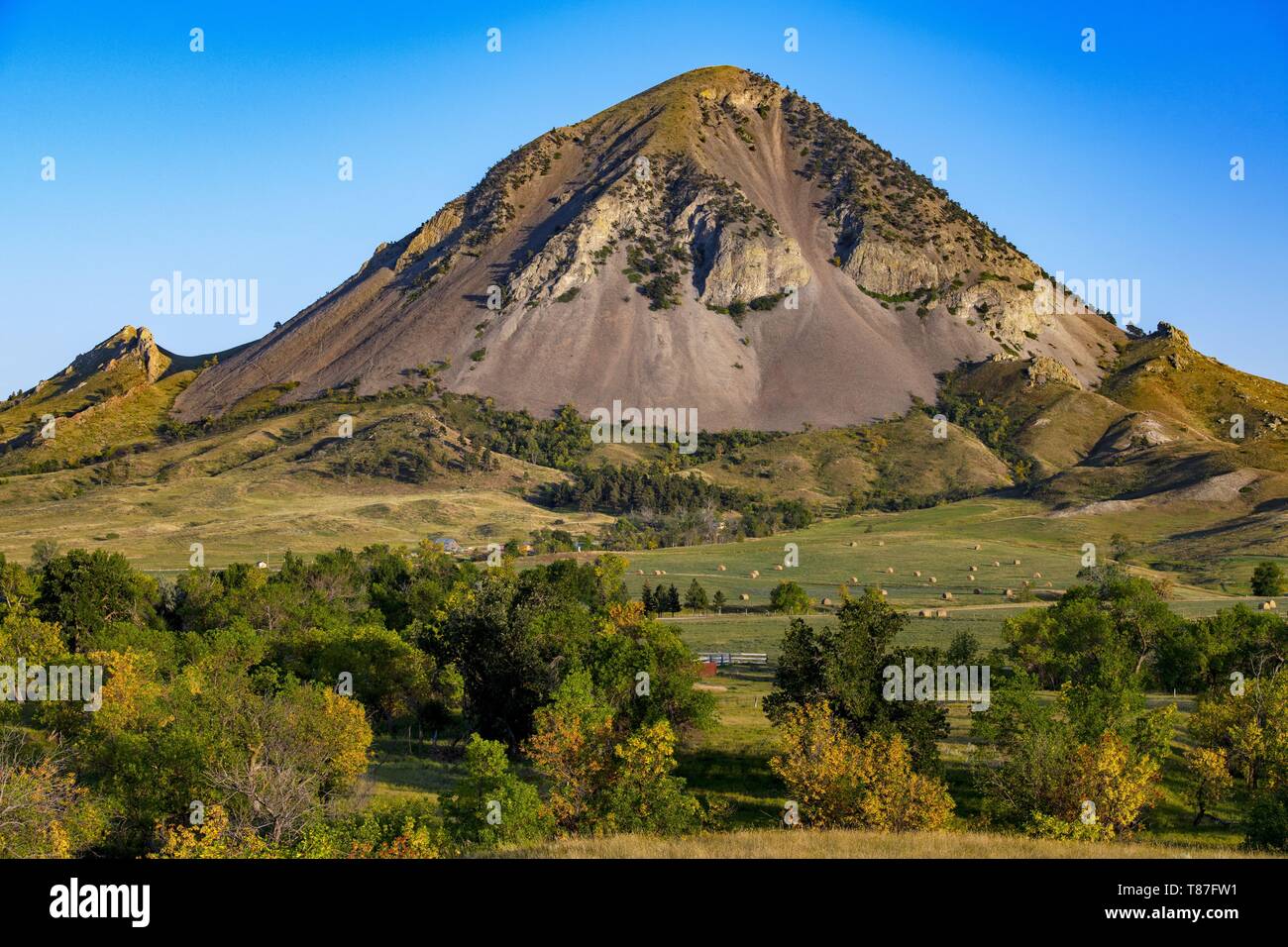 United States, Dakota du Sud, Sturgis, l'ours montagne est un jalon important et site religieux pour les tribus des Indiens des Plaines Banque D'Images