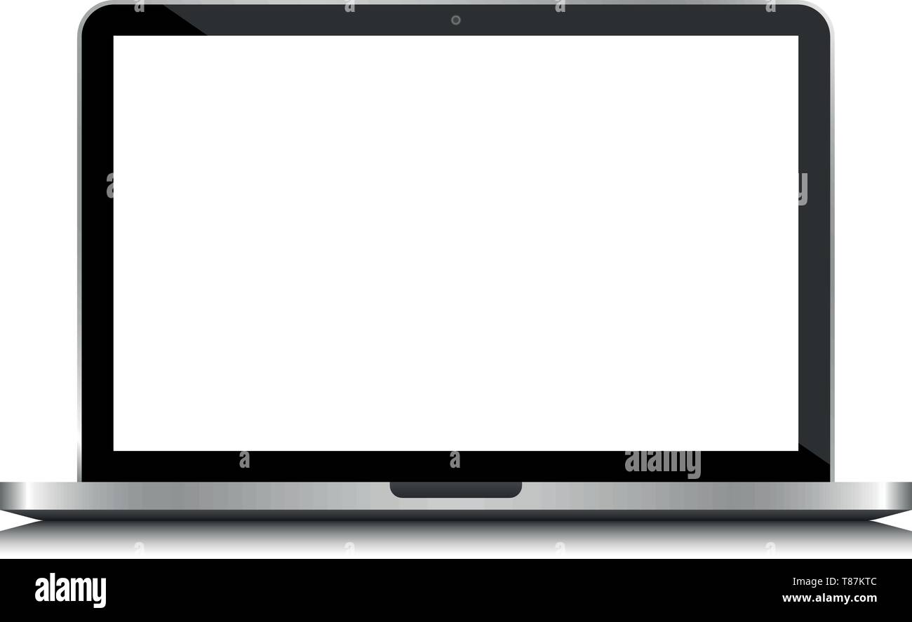 Les ordinateurs portables PC avec écran LCD blanc - Illustration Image  Vectorielle Stock - Alamy