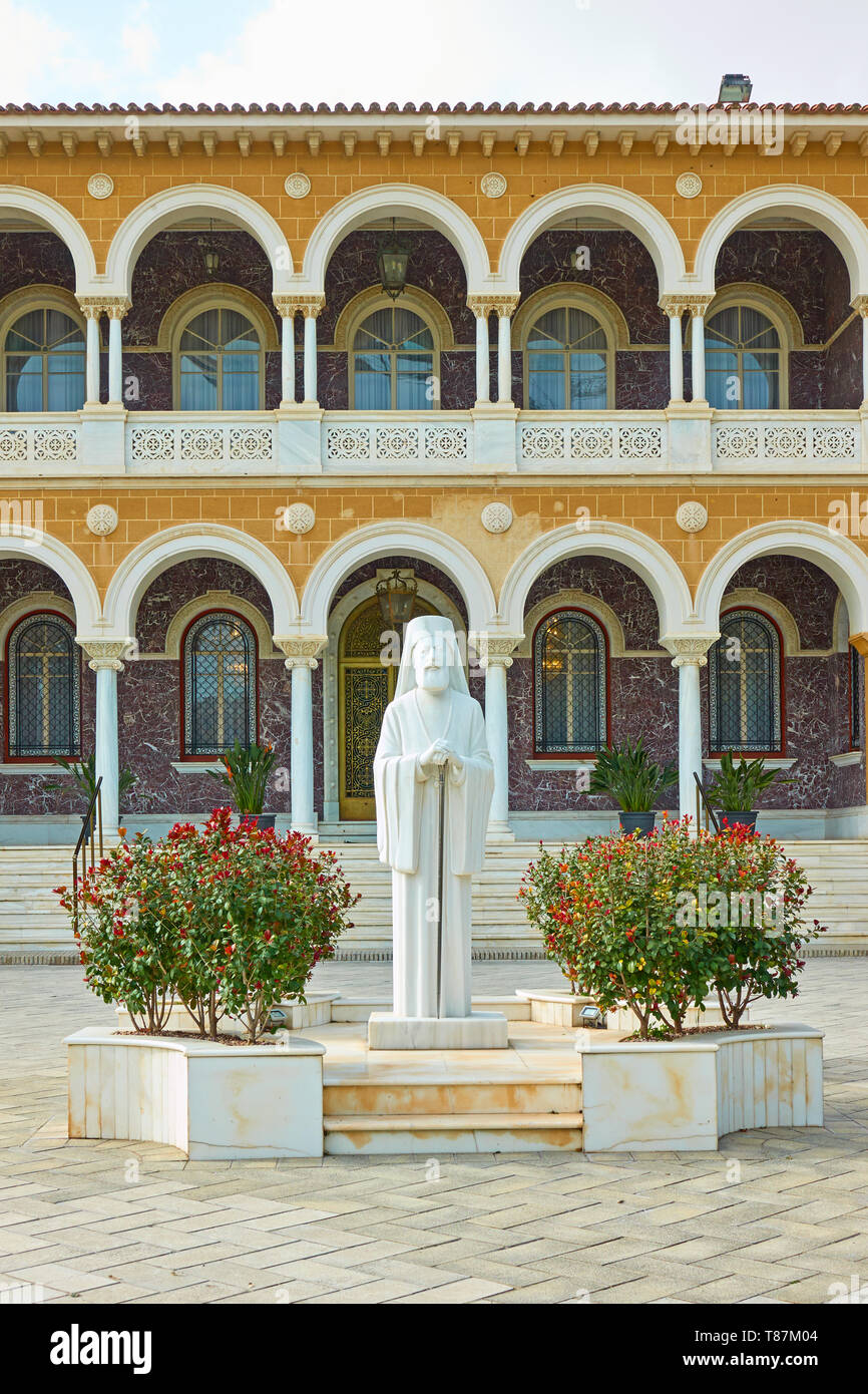 Nicosie, Chypre - 25 janvier 2019 : Palais de l'archevêque - résidence officielle et le bureau de l'archevêque de Chypre Banque D'Images