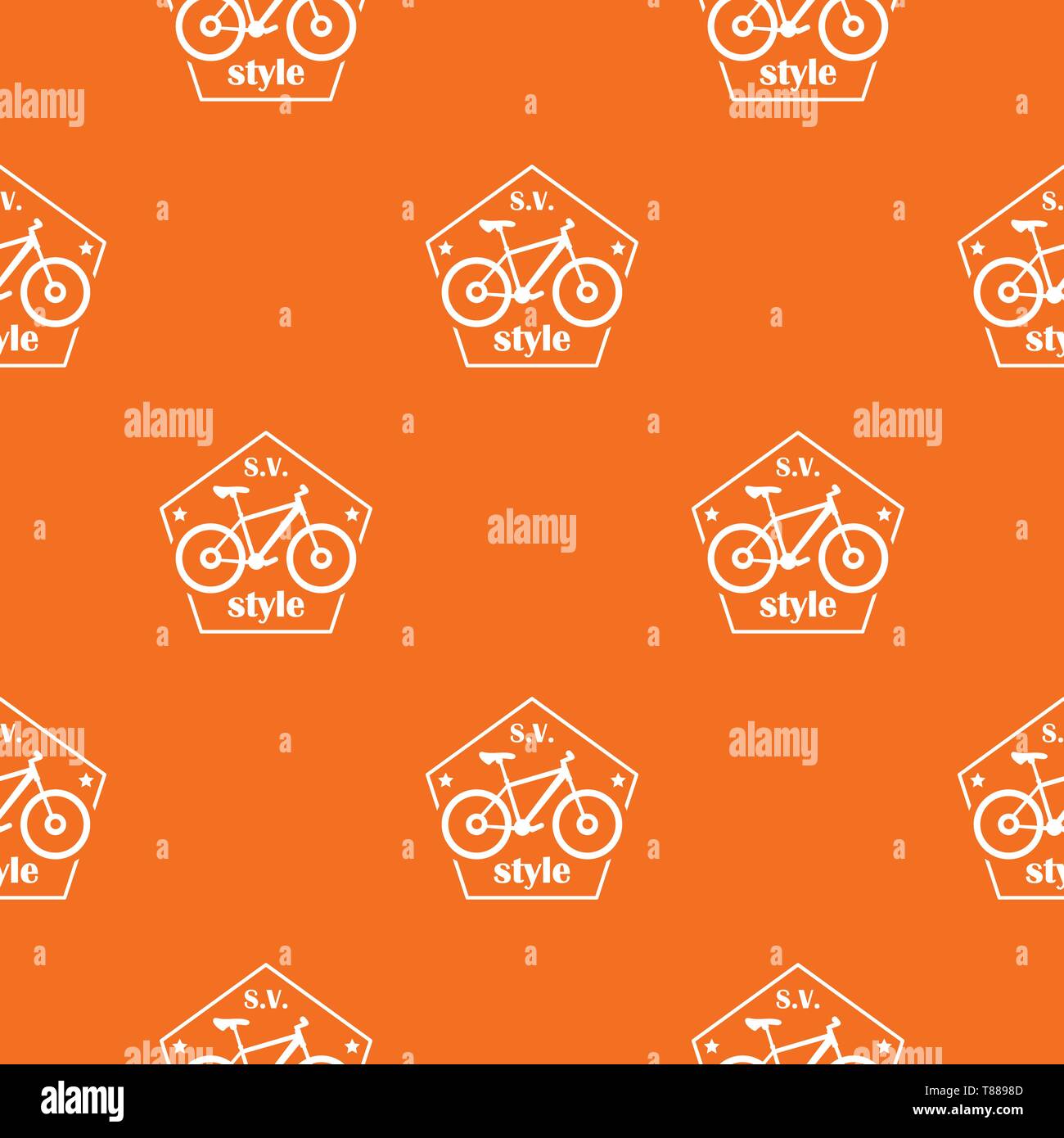 SV bike style vector pattern orange Illustration de Vecteur