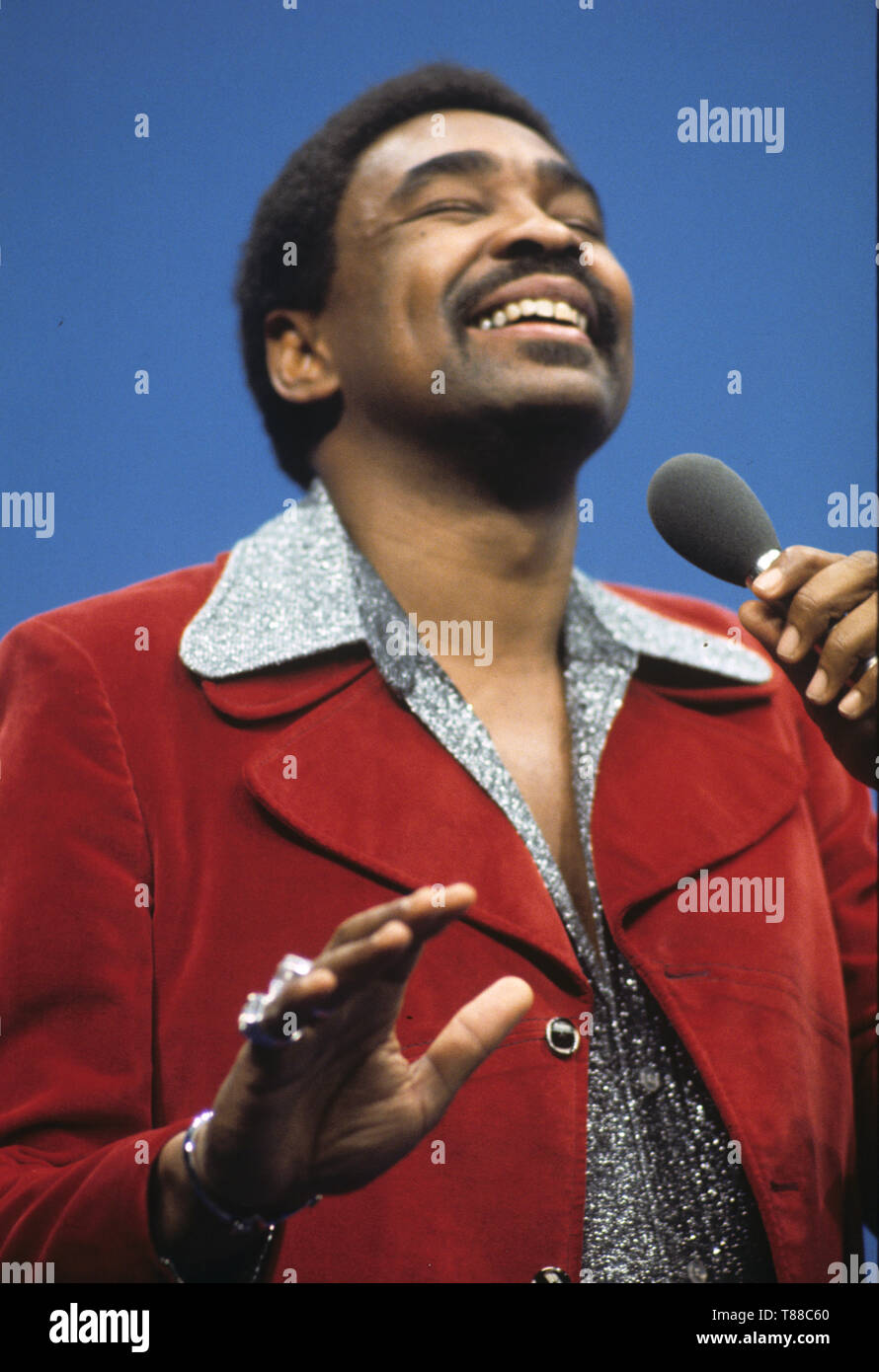 Pays-bas, Hilversum, TopPop STUDIOS TV - 1972, George McCrae (photo Gijsbert Hanekroot) *** légende locale *** George McCrae Banque D'Images