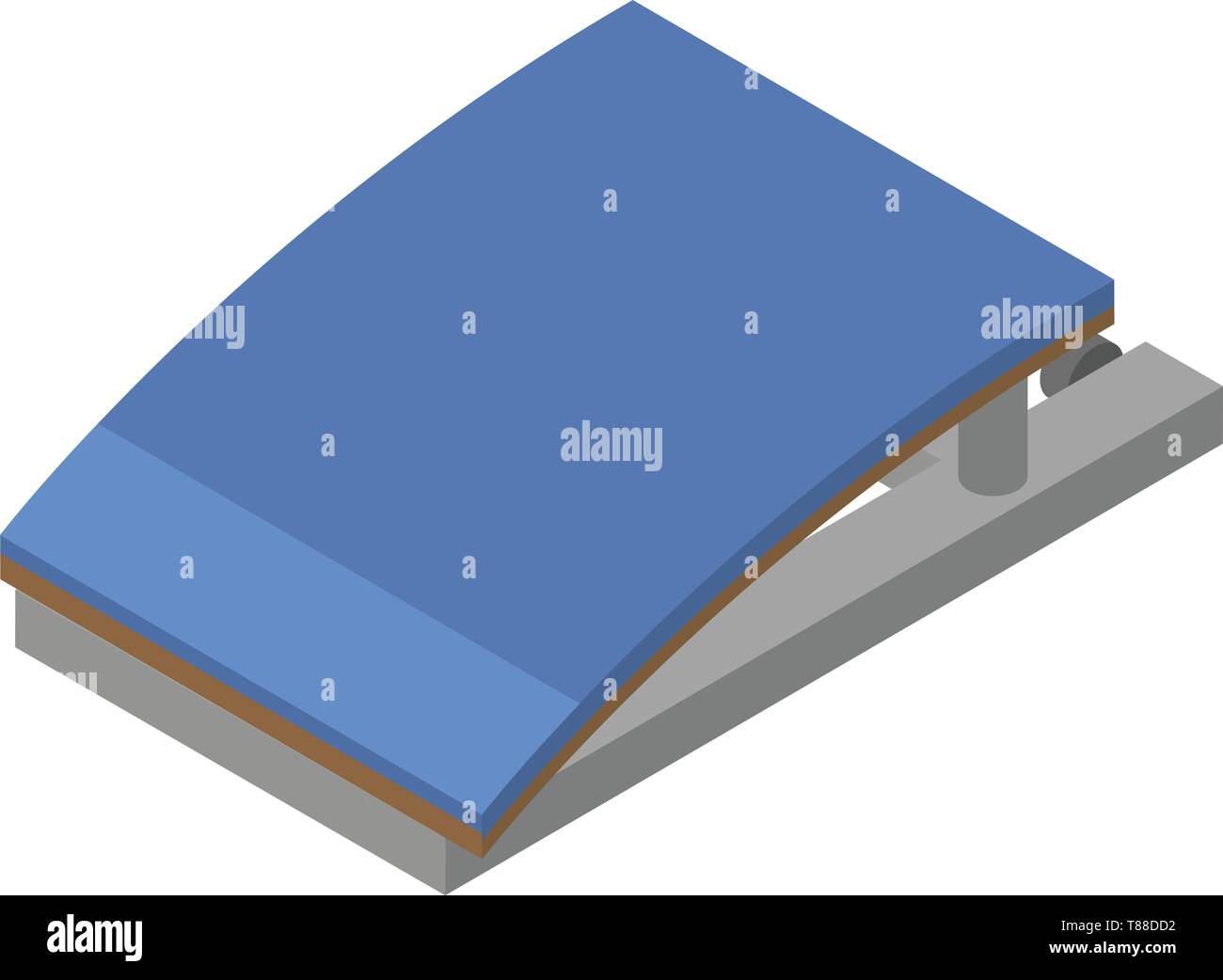 Tremplin gymnastique formation, icône de style isométrique Illustration de Vecteur