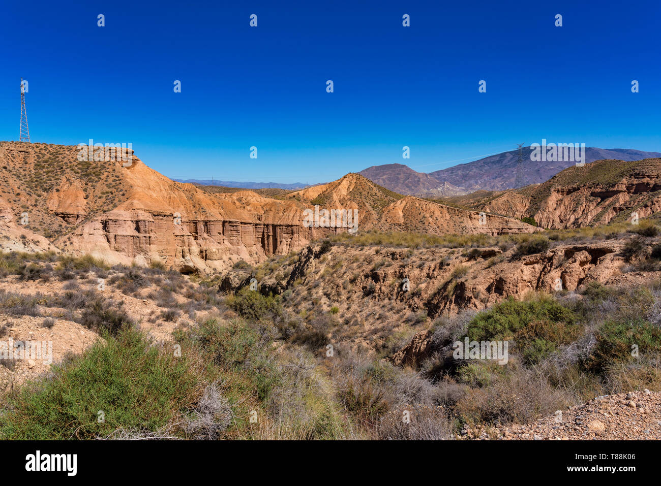 Désert de Tabernas, en espagnol Desierto de Tabernas, Andalousie. L'Europe seulement désert. Almeria, Andalousie, espagne. Zone naturelle protégée et locat Banque D'Images