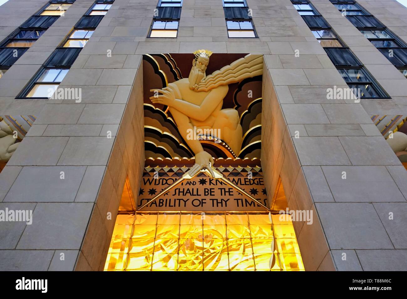 30 Rockefeller Plaza - Sagesse Banque D'Images