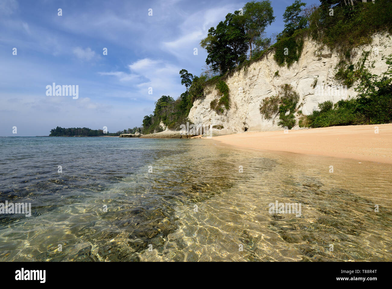 Plus belle, exotique Sitapur Beach sur l'île d'Andaman à Neil les îles Andaman et Nicobar, Inde Banque D'Images