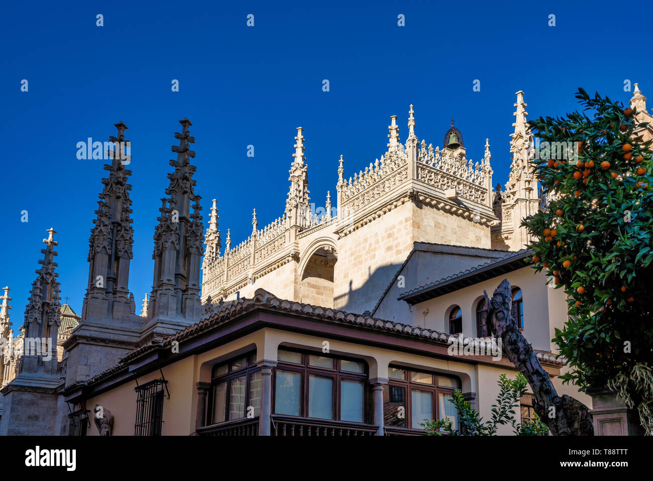 La Cathédrale de Grenade ou la Cathédrale de l'Incarnation, cathédrale de Granada, Santa Iglesia Catedral Metropolitana de la Encarnacion de Granada, 1561 - Roman Ca Banque D'Images