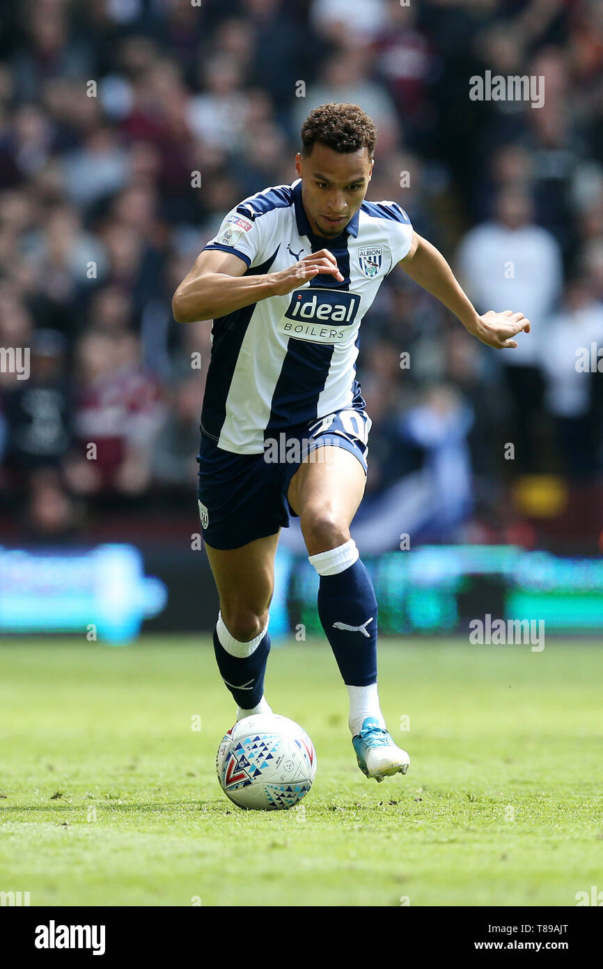 Birmingham, UK. Le 11 mai, 2019. Jacob Murphy de West Bromwich Albion en action. L'EFL Skybet jouer au large de la demi-finale de championnat, 1er match aller, Aston Villa v West Bromwich Albion à Villa Park à Aston, Birmingham le samedi 11 mai 2019. Cette image ne peut être utilisé qu'à des fins rédactionnelles. Usage éditorial uniquement, licence requise pour un usage commercial. Aucune utilisation de pari, de jeux ou d'un seul club/ligue/dvd publications. Crédit : Andrew Orchard la photographie de sport/Alamy Live News Banque D'Images