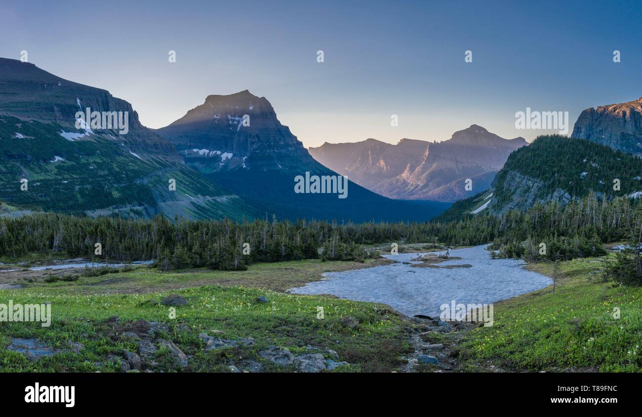 United States, Montana, le parc national des Glaciers Banque D'Images