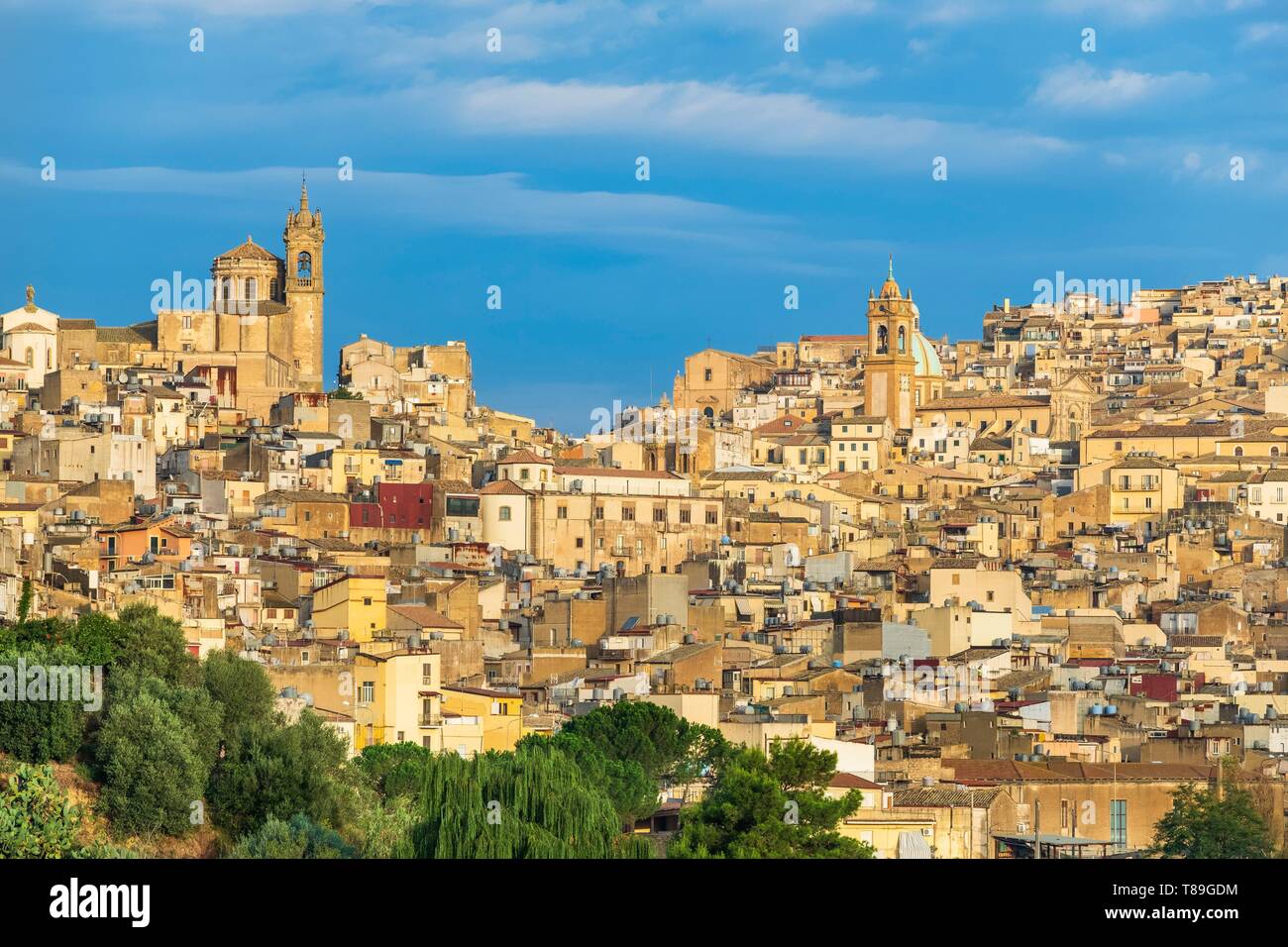 Italie, Sicile, Caltagirone, site du patrimoine mondial de l'UNESCO, le centre historique Banque D'Images