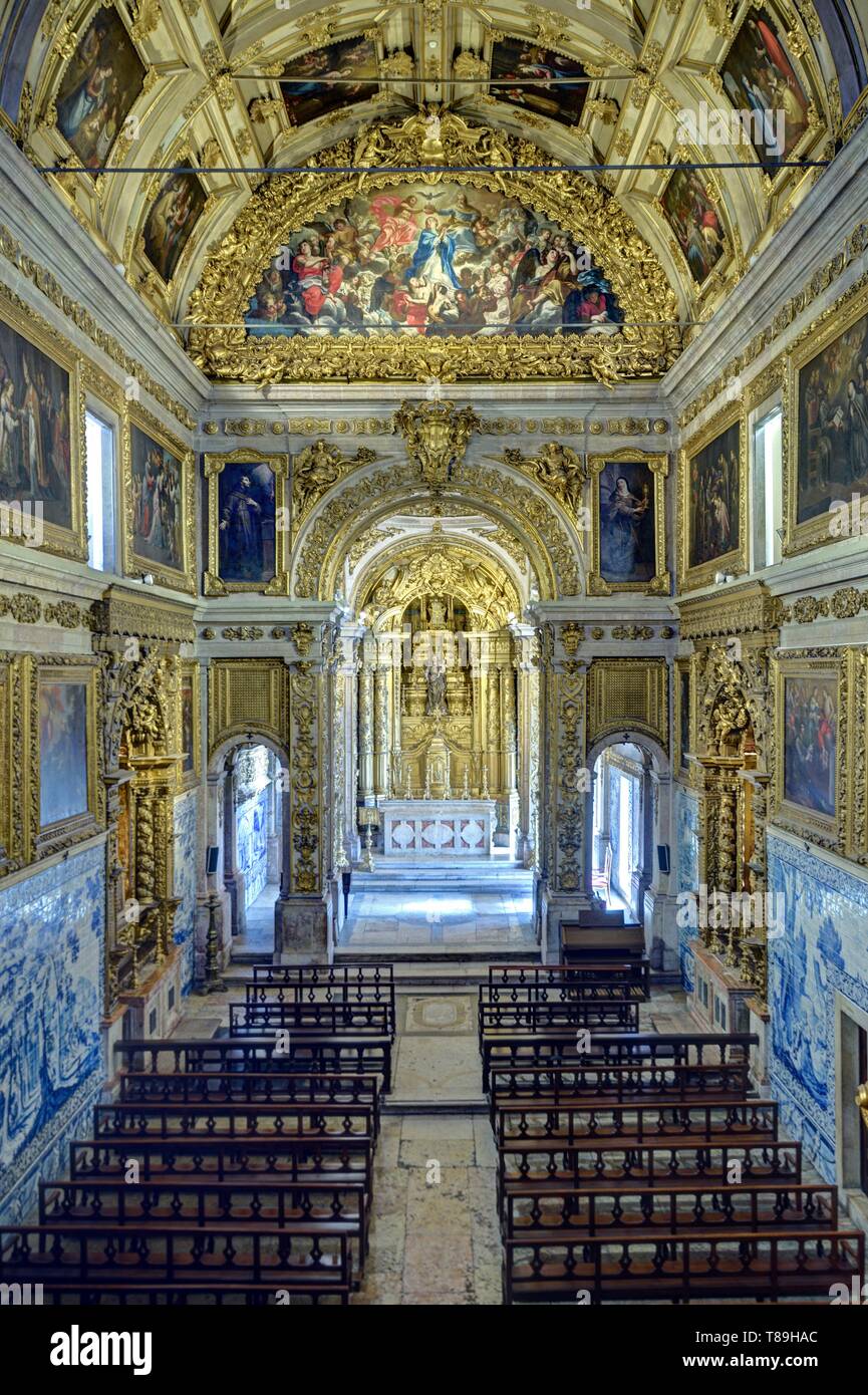 Portugal, Lisbonne, l'église du Couvent Madre de Deus le musée des azulejos du logement Banque D'Images