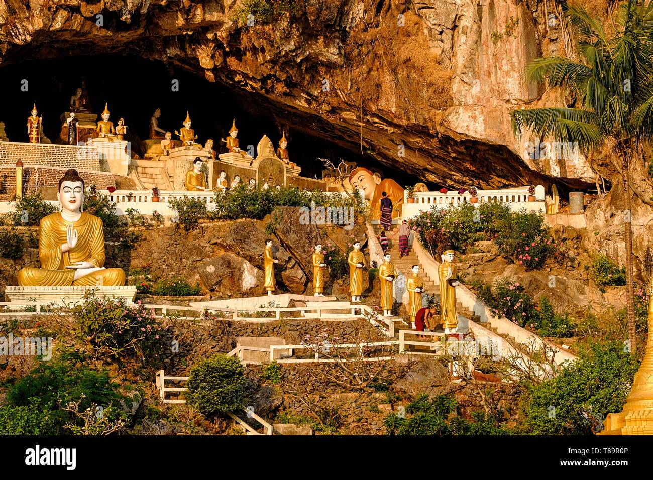Le Myanmar, la Birmanie, l'État Karen, HPA, Ya une grotte Pyan Teck Banque D'Images