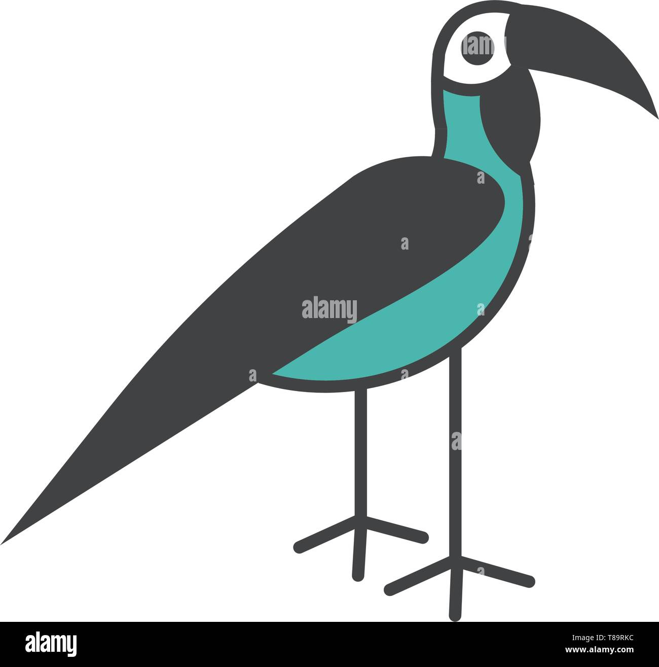 Oiseau calao- symbole vecteur illustration Illustration de Vecteur