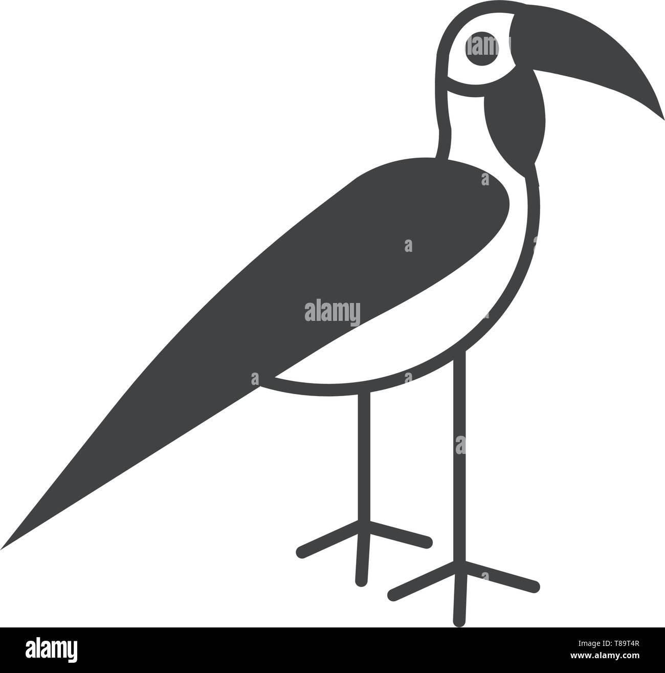 Oiseau calao- symbole vecteur calao. illustration. Illustration de Vecteur