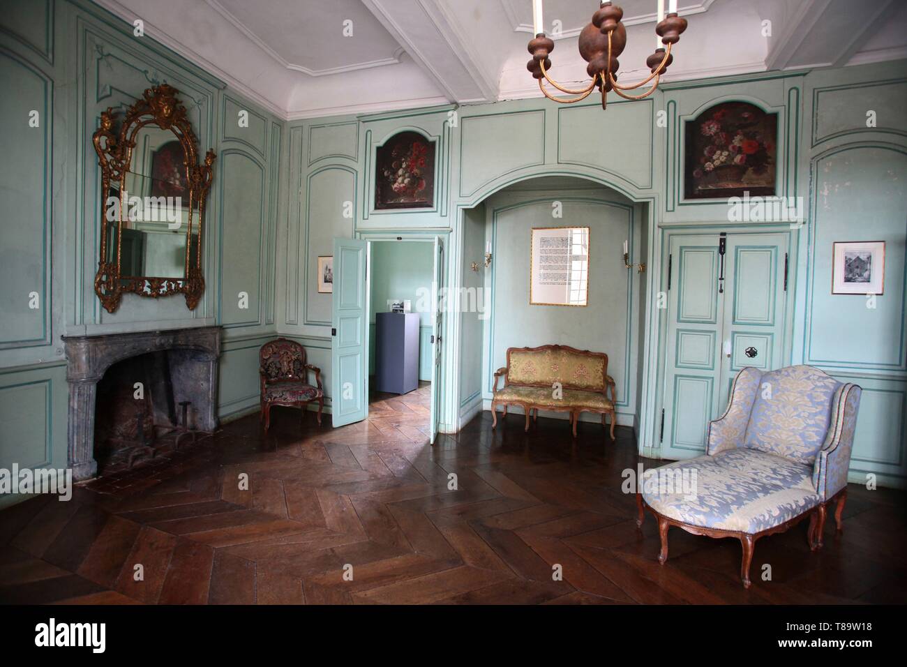 France, Côte d'Or, Châteauneuf en Auxois, à l'intérieur du château de Châteauneuf en Auxois Banque D'Images