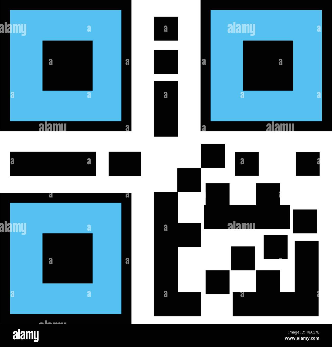 QR code, code barre- icône modifiable vecteur QR code, code-barre Icône de site web et applications mobiles Illustration de Vecteur