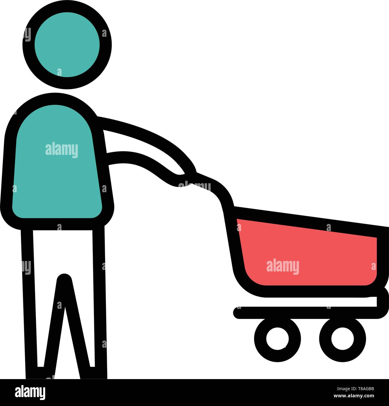 Bon shopping shopping heureux Vecteur- icône icône éditable complet pour site web ou applications mobiles. Illustration de Vecteur