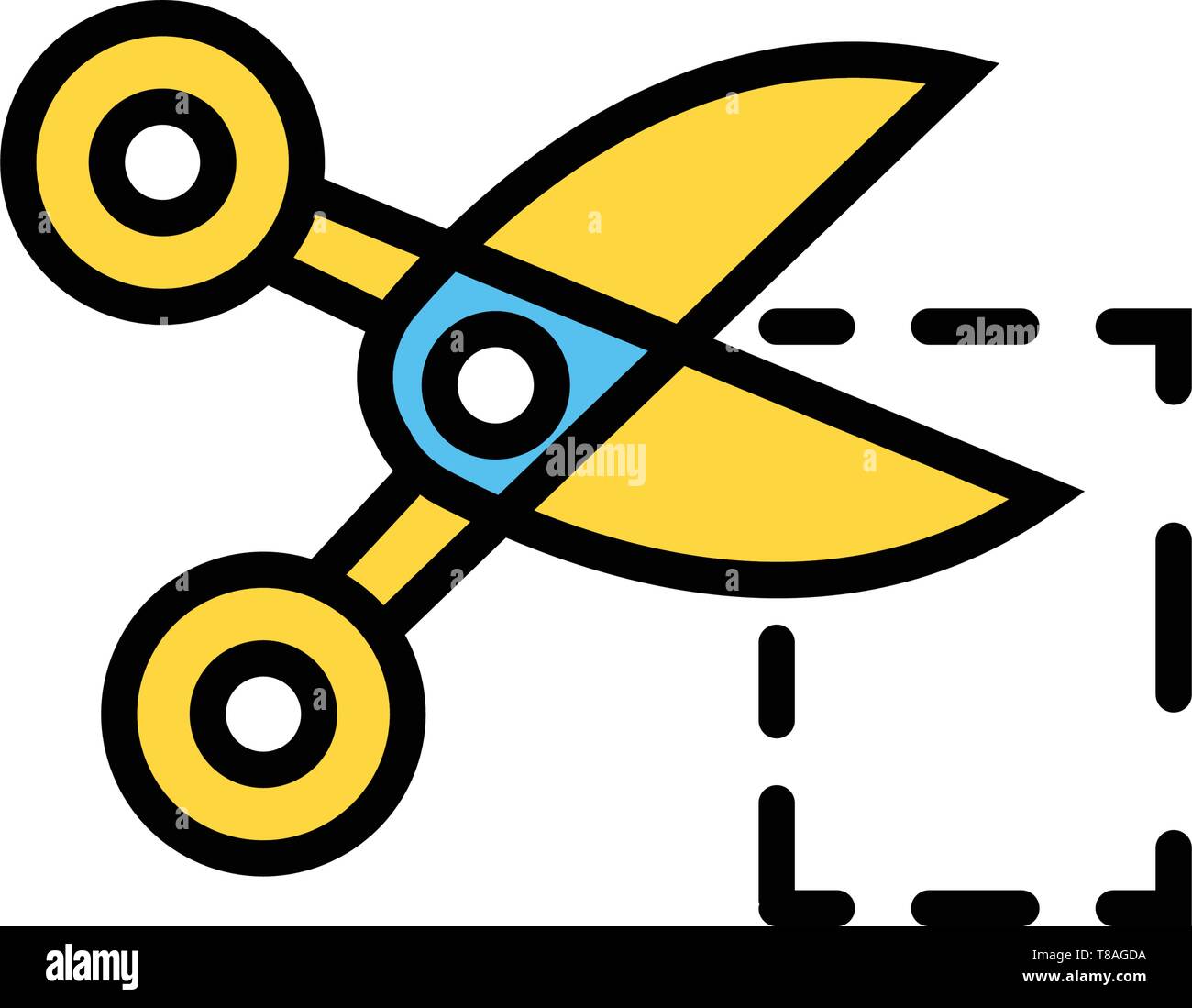 L'icône de la faucheuse coupon coupon- plein de coupe l'icône vecteur modifiable pour site web ou mobile. Illustration de Vecteur