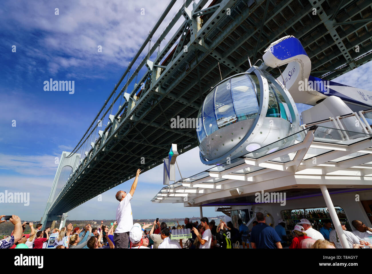 Pont Verrazzano à partir de l'hymne de la mer Banque D'Images