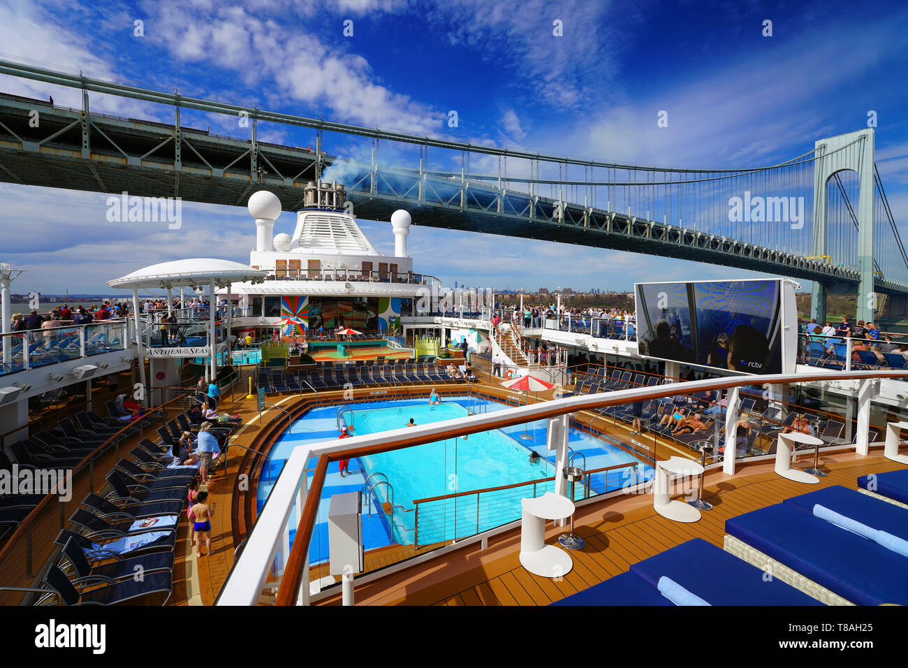 Pont Verrazzano à partir de l'hymne de la mer Banque D'Images
