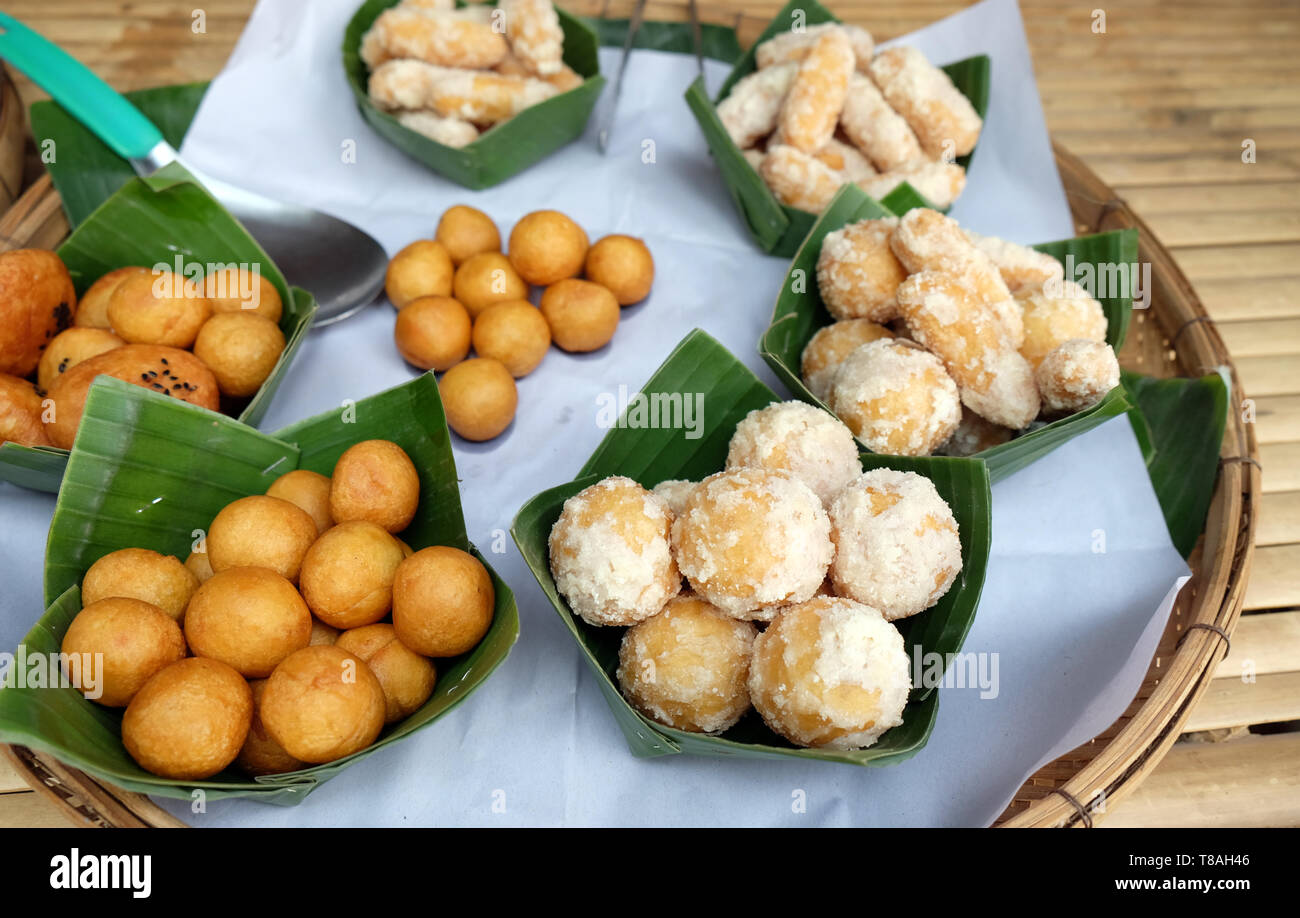 De style thaïlandais traditionnel thaï, dessert sucré style alimentaire Banque D'Images