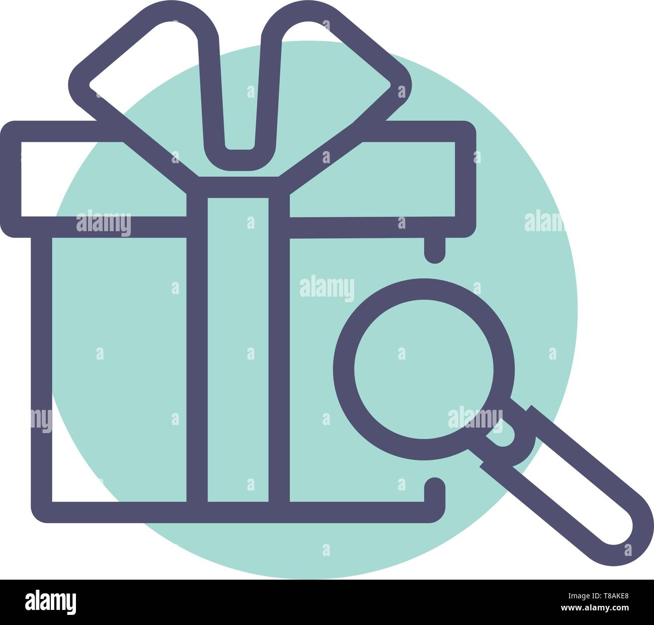 Boîte du produit. L'icône icône parfaite avec boîte du produit et la recherche de symbole : vector illustration Illustration de Vecteur