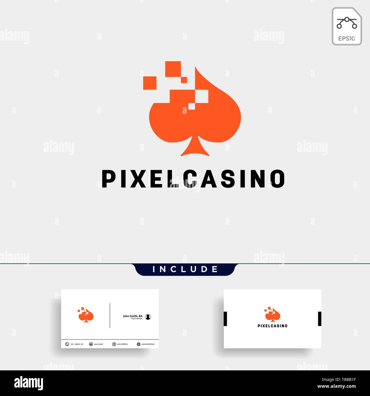 Carte de poker logo design template typographie illustration vecteur élément icône - vector Illustration de Vecteur