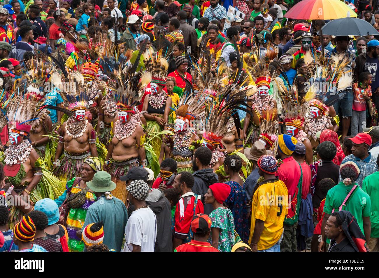 La Papouasie-Nouvelle-Guinée, Eastern Highlands Province, Goroka, Goroka Show festival, danseurs Banque D'Images