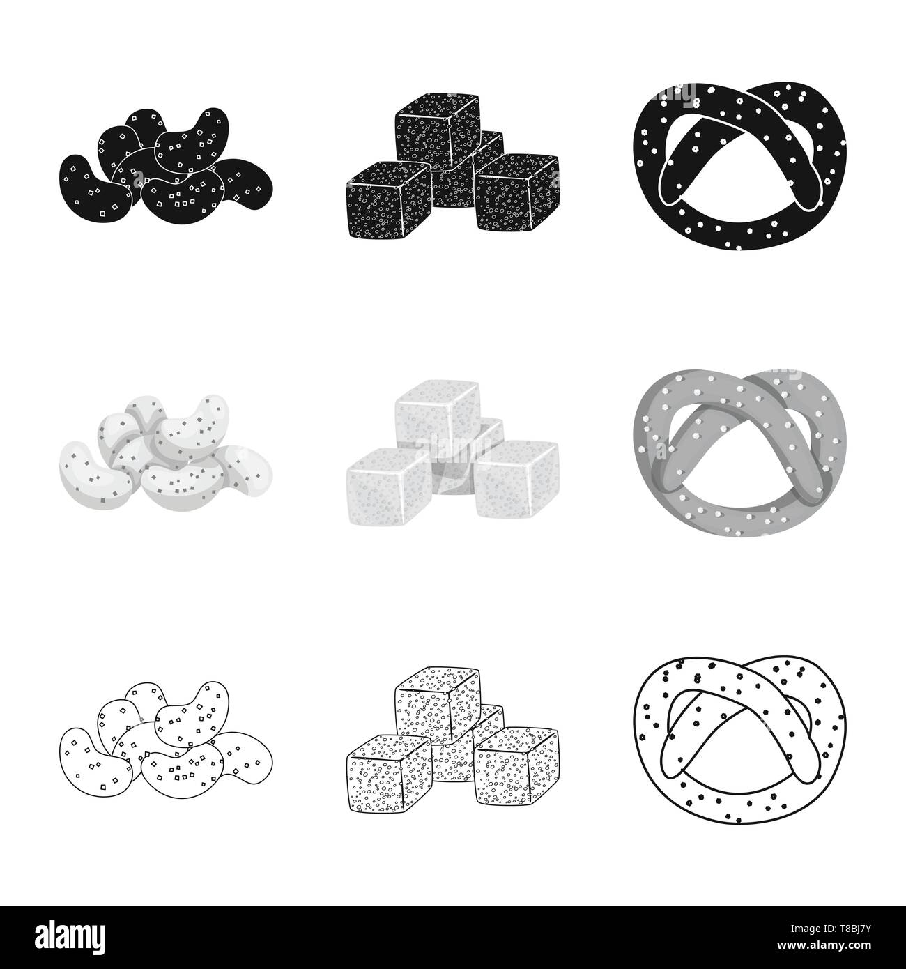 Croûtons,maïs,bretzel,bois,pain,soft,snack,blanc,allemand,doux,bol,biologique,biscuits,chaud,jaune,soupe croûton,puce,salé,cube,agricole,farine,apéritif,toast,pie,croustillant, desserts, Oktoberfest,Bar,party,cuisiner,alimentation,boulangerie,croquant,saveur,menu,produits,set,icône,,illustration,collection,isolé,design,graphisme,élément vecteur vecteurs,signer , Illustration de Vecteur