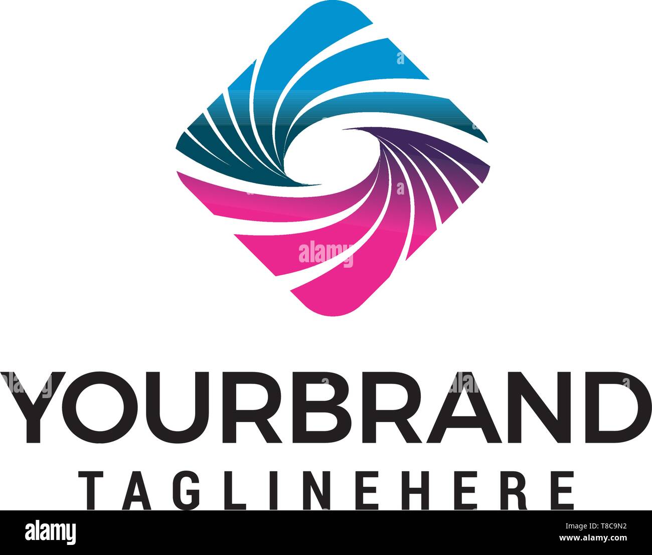 Logo design rotation vecteur modèle concept Illustration de Vecteur