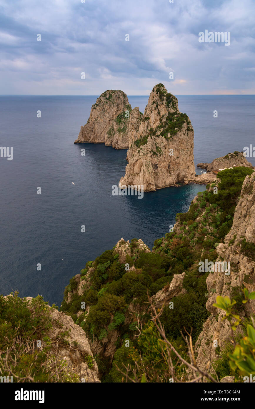 Rock Formation, Capri, Italie Banque D'Images