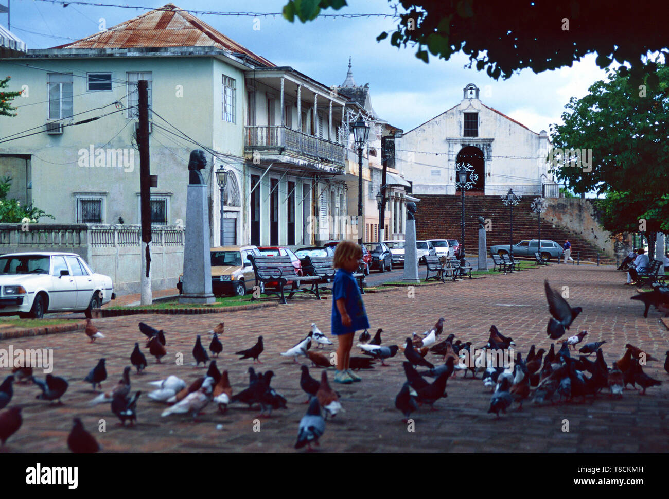 Le quartier historique de San German,Plaza Santo Domingo, Puerto Rico Banque D'Images