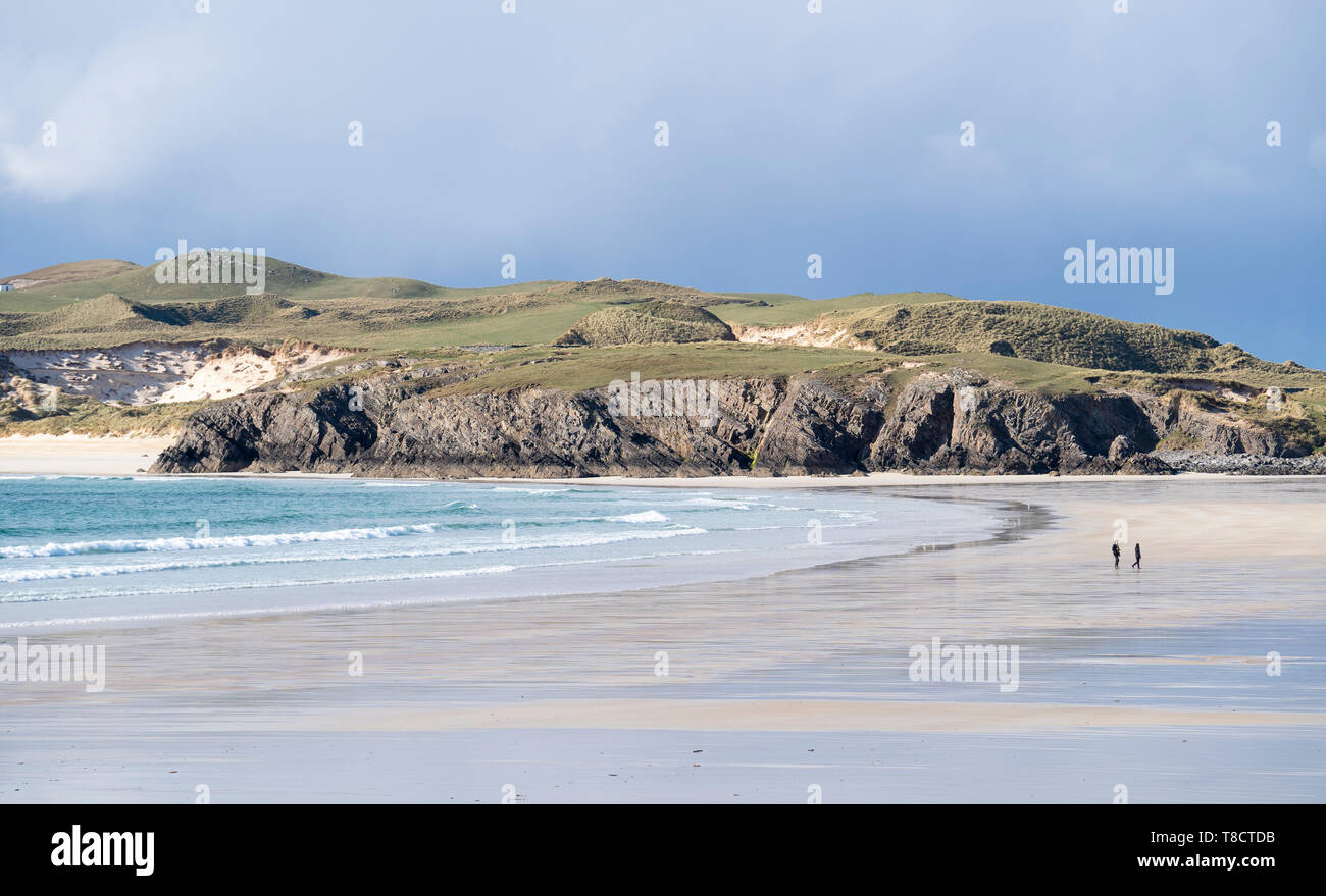 Plage de Balnakeil Bay près de Durness à Sutherland sur la côte nord de l'itinéraire en voiture panoramique 500 dans le nord de l'Ecosse, Royaume-Uni Banque D'Images