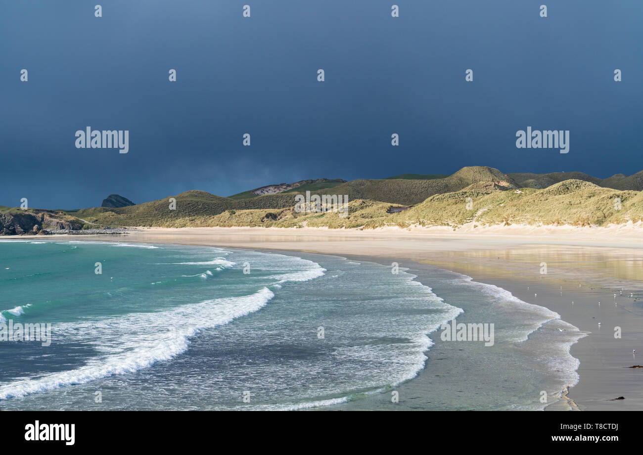 Plage de Balnakeil Bay près de Durness à Sutherland sur la côte nord de l'itinéraire en voiture panoramique 500 dans le nord de l'Ecosse, Royaume-Uni Banque D'Images