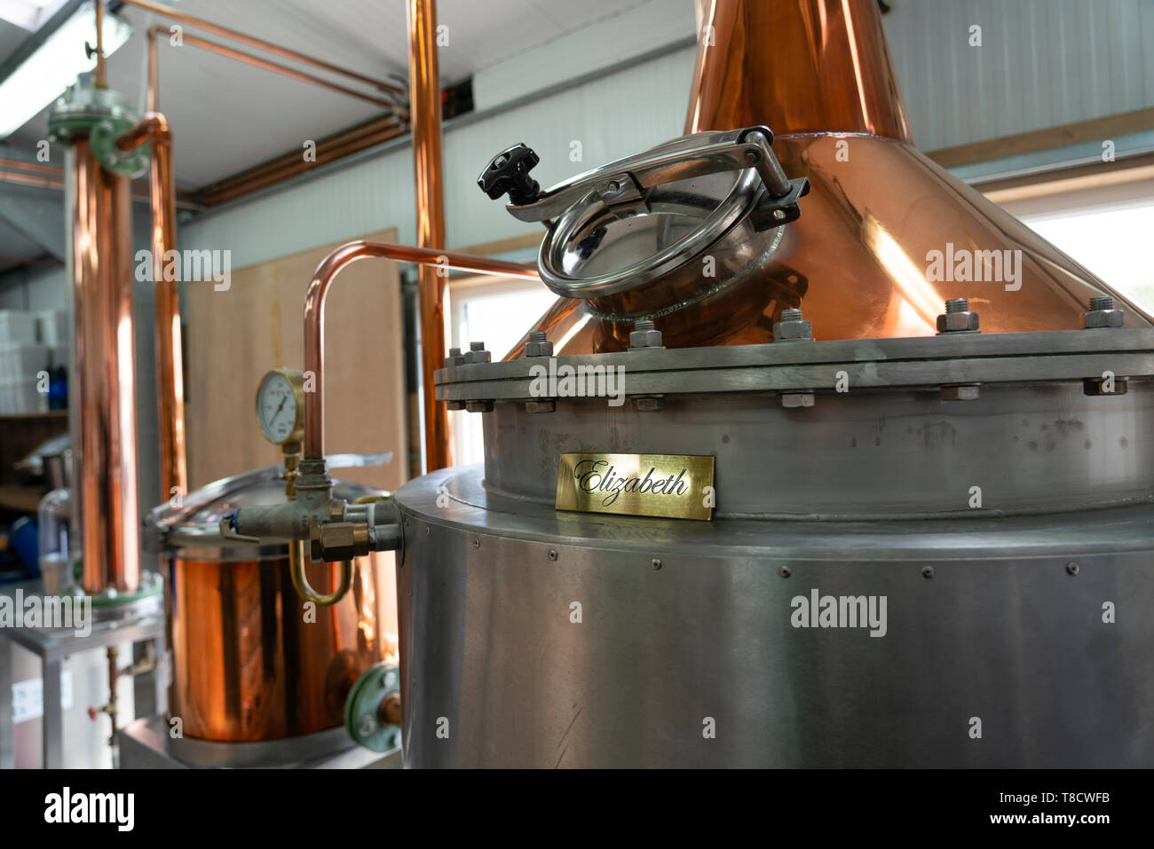 Photos de gin à Dunnet Bay distillerie à Caithness sur la côte nord de l'itinéraire en voiture panoramique 500 dans le nord de l'Ecosse, Royaume-Uni Banque D'Images