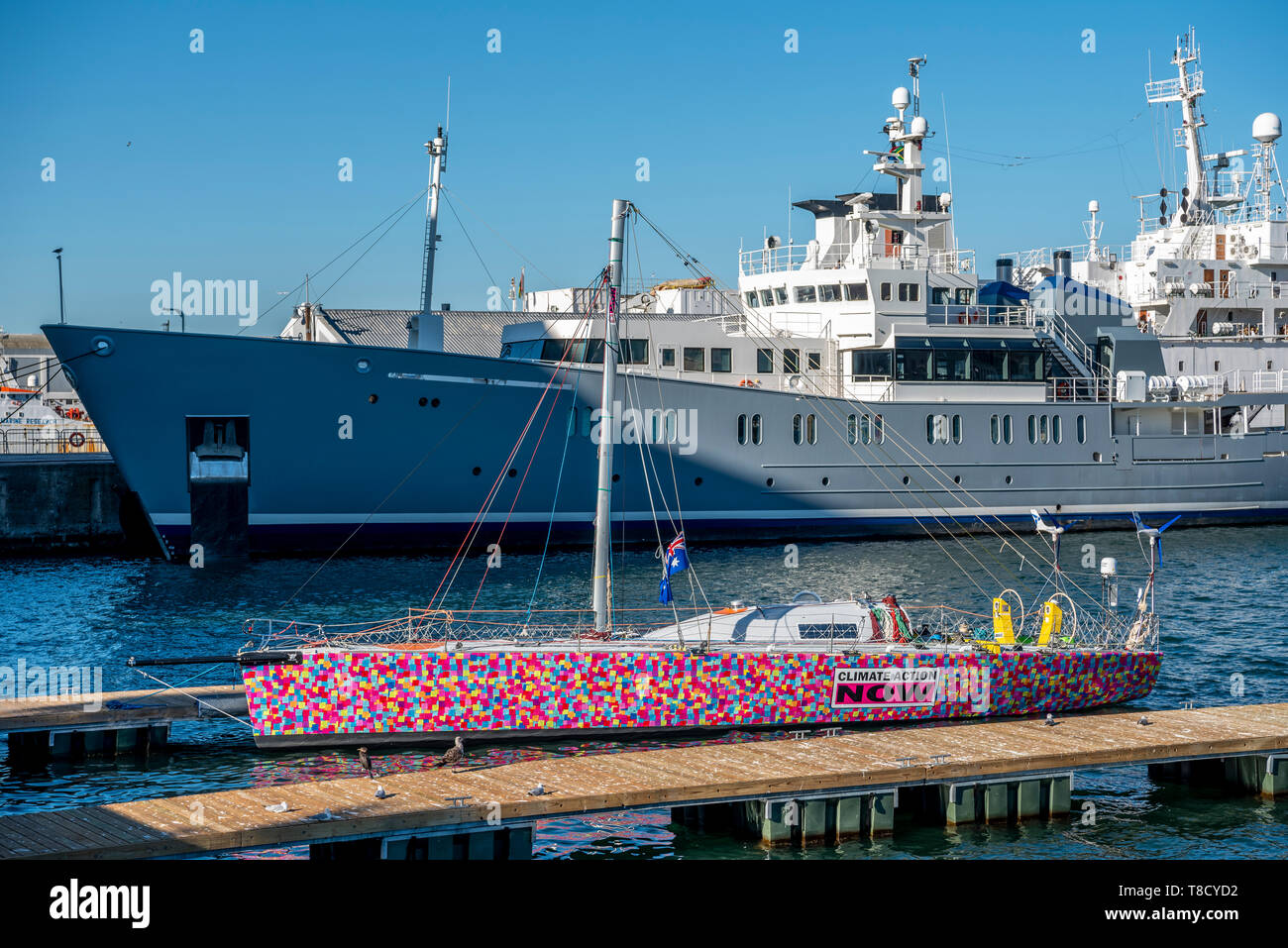 L'action climatique yacht maintenant en plus grand parmi les navires de mer fairing Banque D'Images