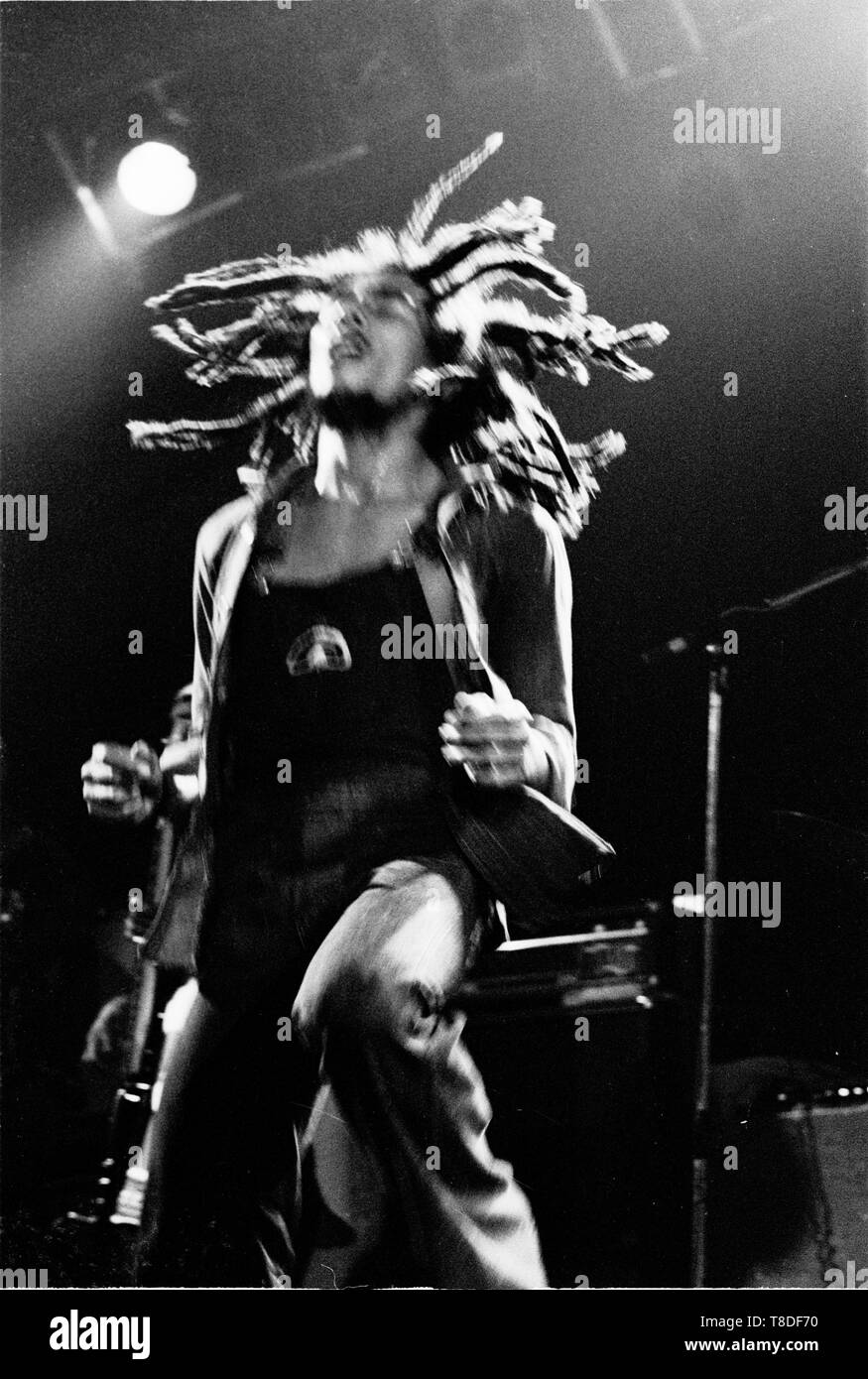 Bob Marley, La Haye (Pays-Bas), Voorburg 1976 Den Haag, Pays-Bas - 1976, (Photo Gijsbert Hanekroot) *** légende locale *** Bob Marley et les Wailers Banque D'Images