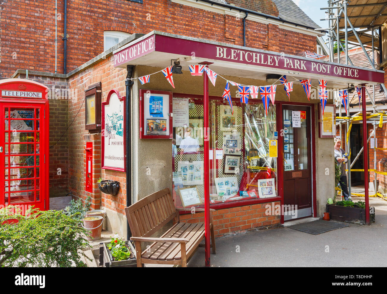 Bureau de poste à Bletchley Park, une fois le top-secret accueil de la guerre mondiale deux décrypteurs, maintenant une attraction touristique de premier plan Banque D'Images